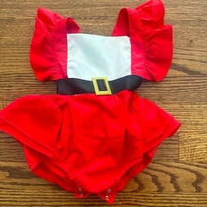 Christmas baby 12 months bundle pajamas and santa outfit